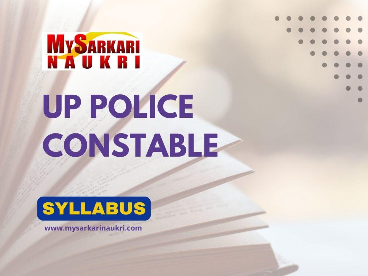 UP Police Constable Syllabus