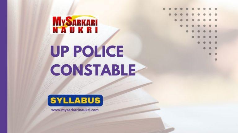 UP Police Constable Syllabus