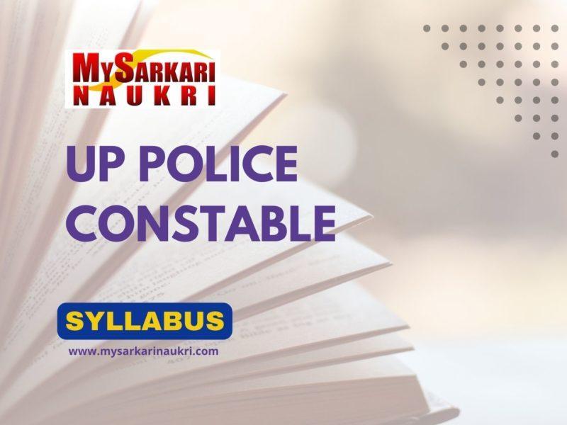 UP Police Constable Syllabus