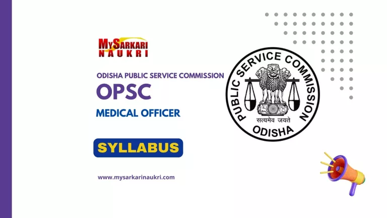 OPSC Medical Officer Syllabus