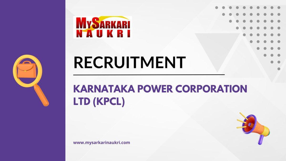 Karnataka Power Corporation Ltd (KPCL) Recruitment
