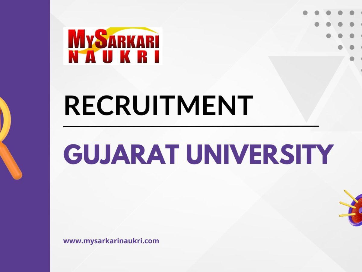 Gujarat University Recruitment