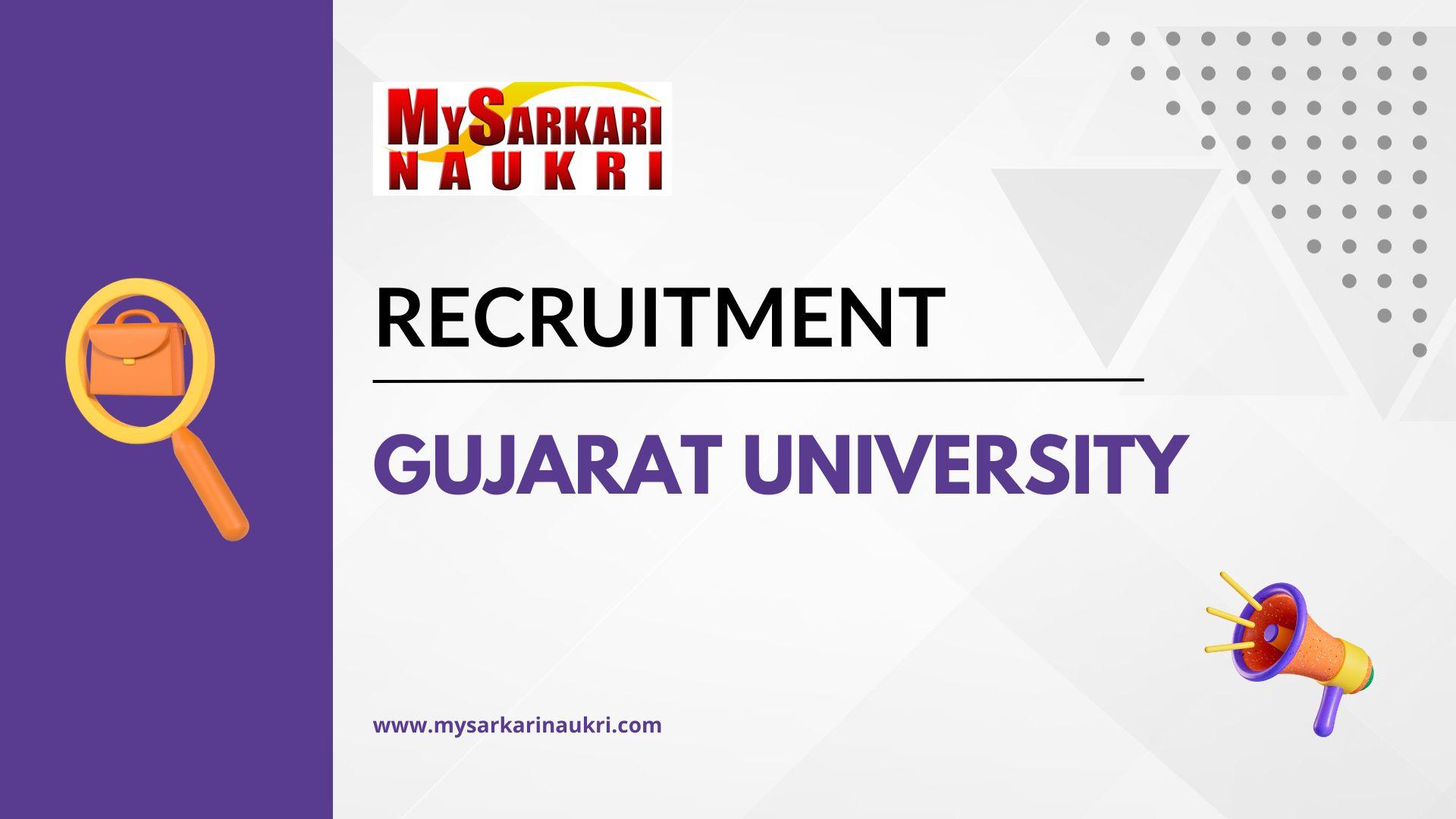 Gujarat University Recruitment