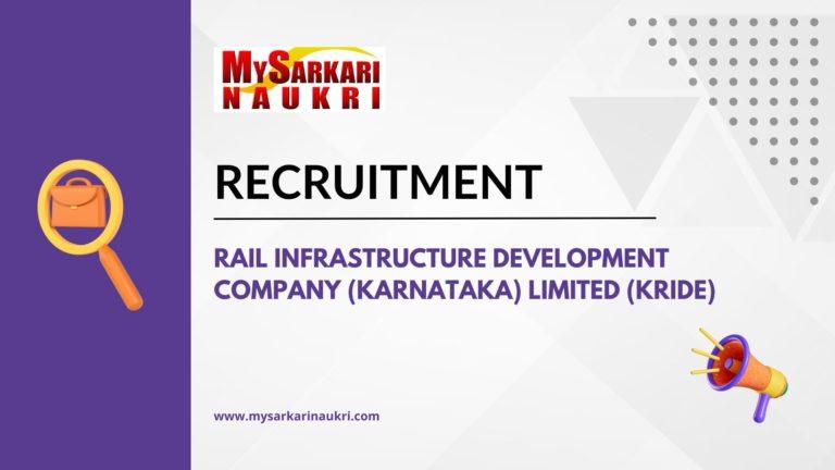 Rail Infrastructure Development Company (Karnataka) Limited (KRIDE) Recruitment