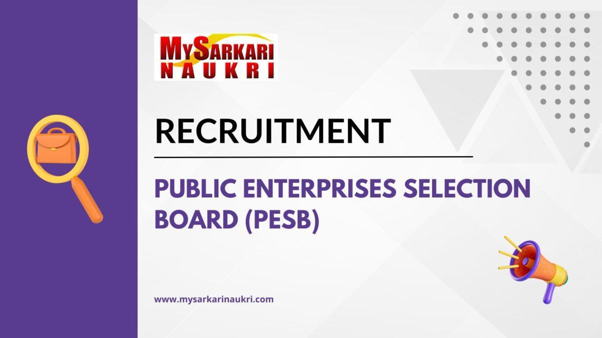 Public Enterprises Selection Board (PESB) Recruitment