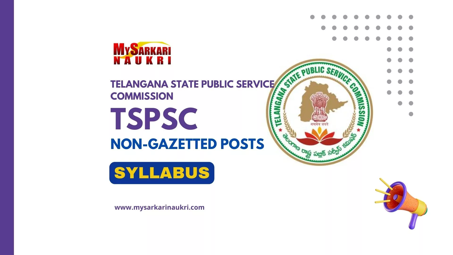 TSPSC Non-Gazetted Posts Syllabus