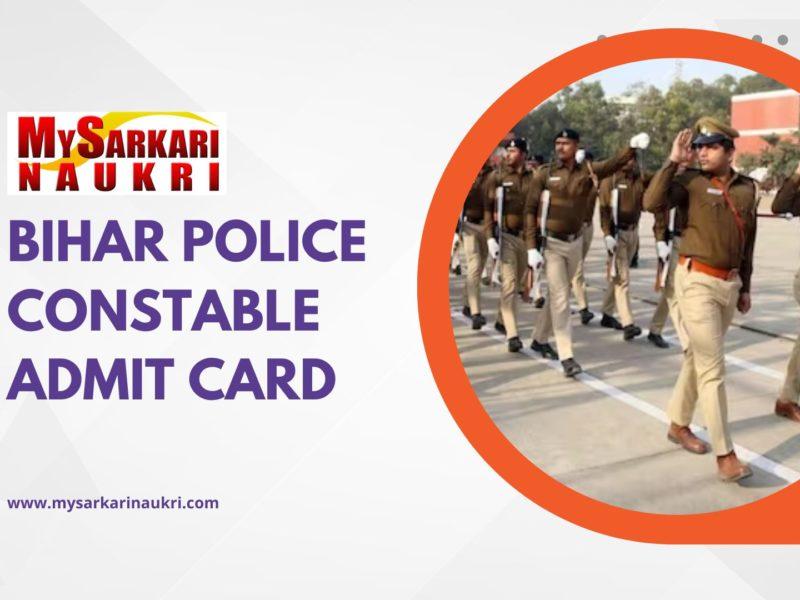 CSBC Bihar Police Constable Admit Card