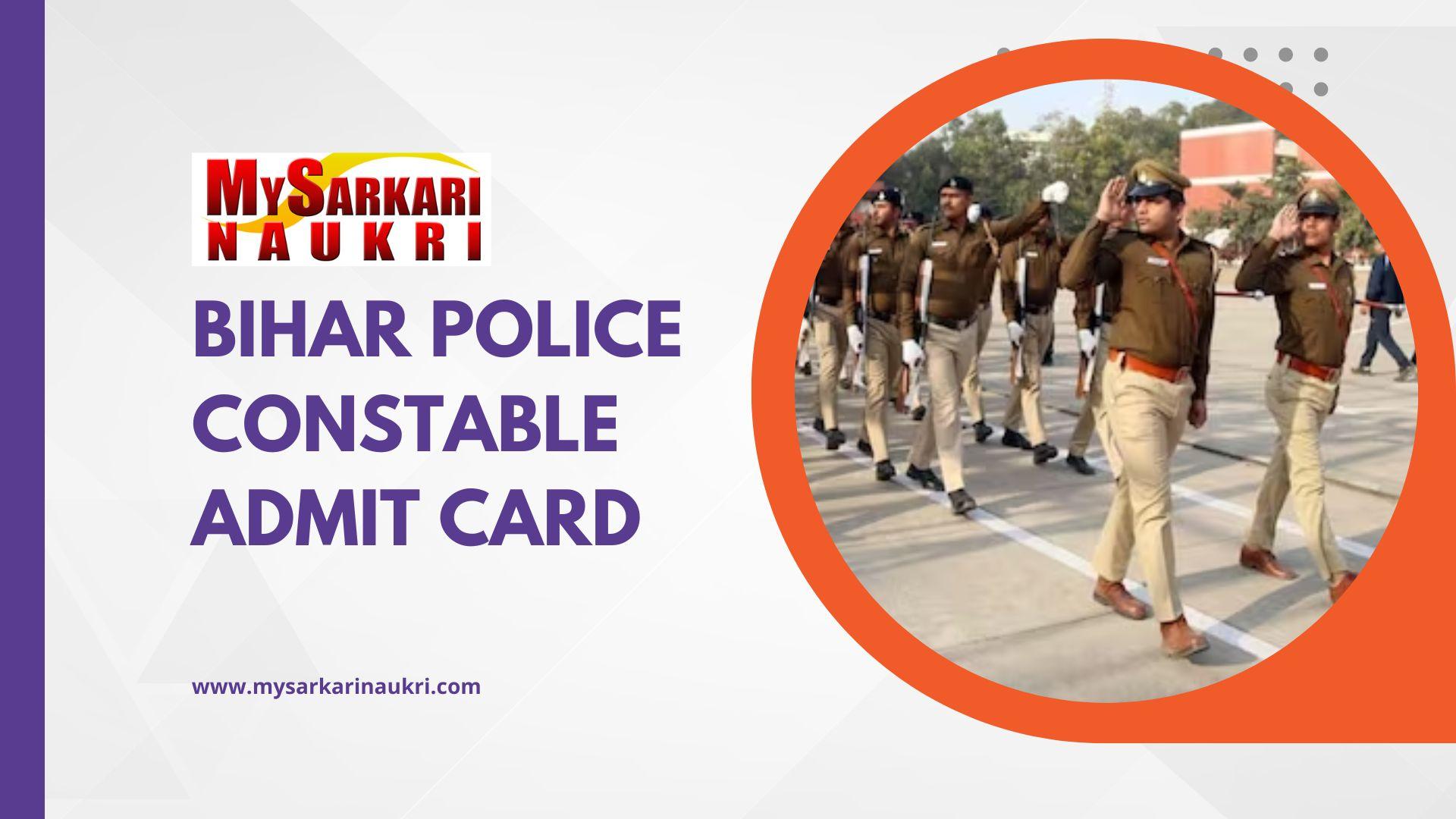 CSBC Bihar Police Constable Admit Card