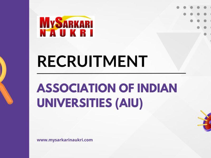 Association of Indian Universities (AIU) Recruitment