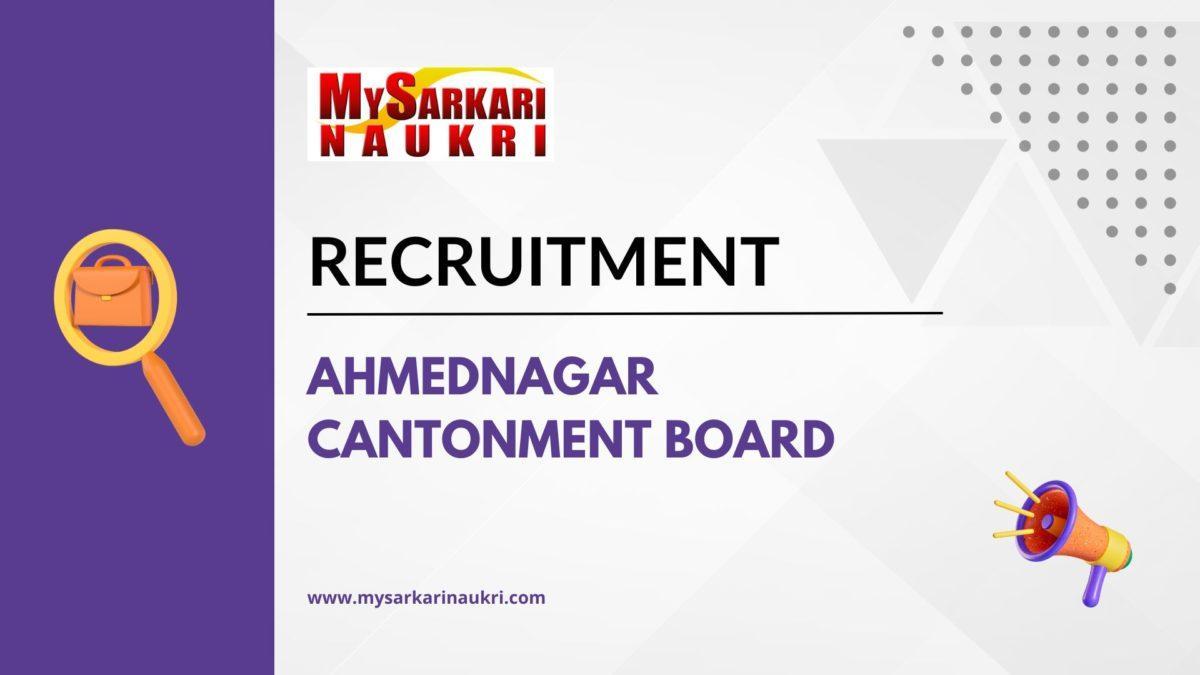 Ahmednagar Cantonment Board