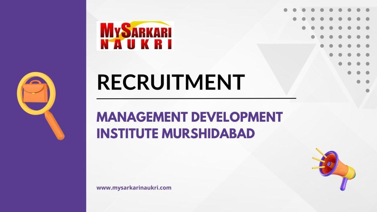 Management Development Institute Murshidabad