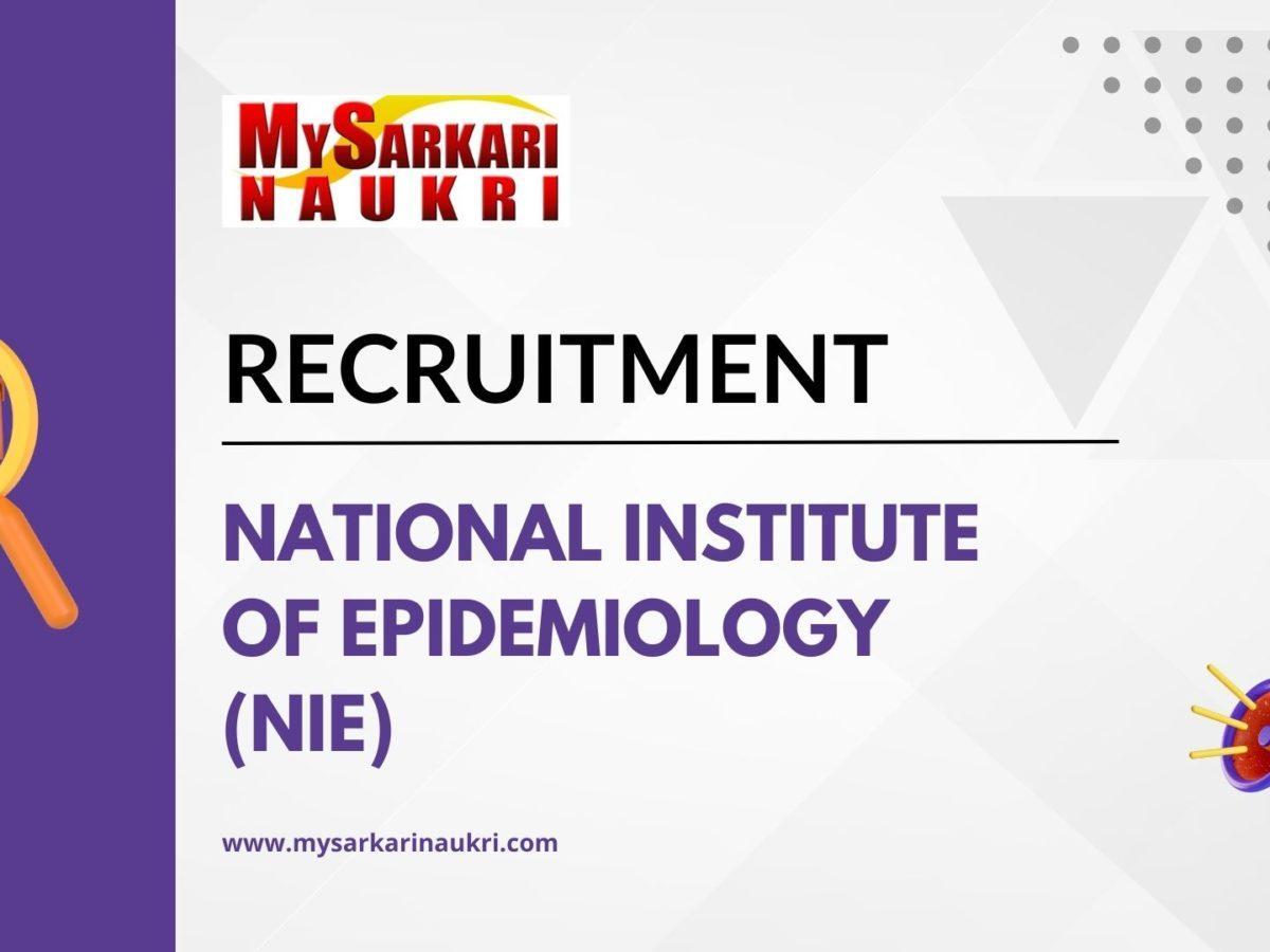 National Institute of Epidemiology (NIE)
