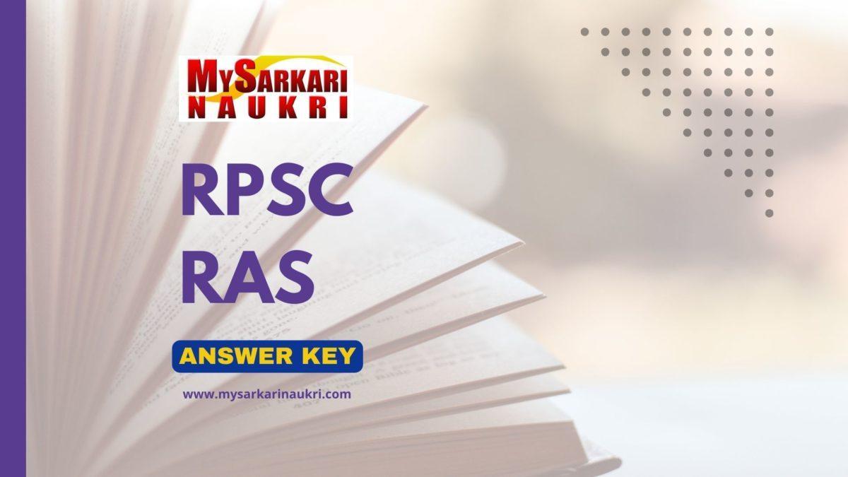 RPSC RAS Prelims 2023 Answer Key and Question Papers MySarkariNaukri En