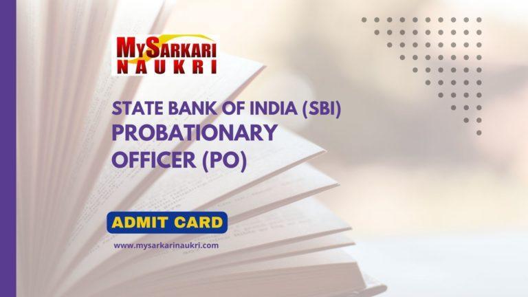 SBI PO Admit Card