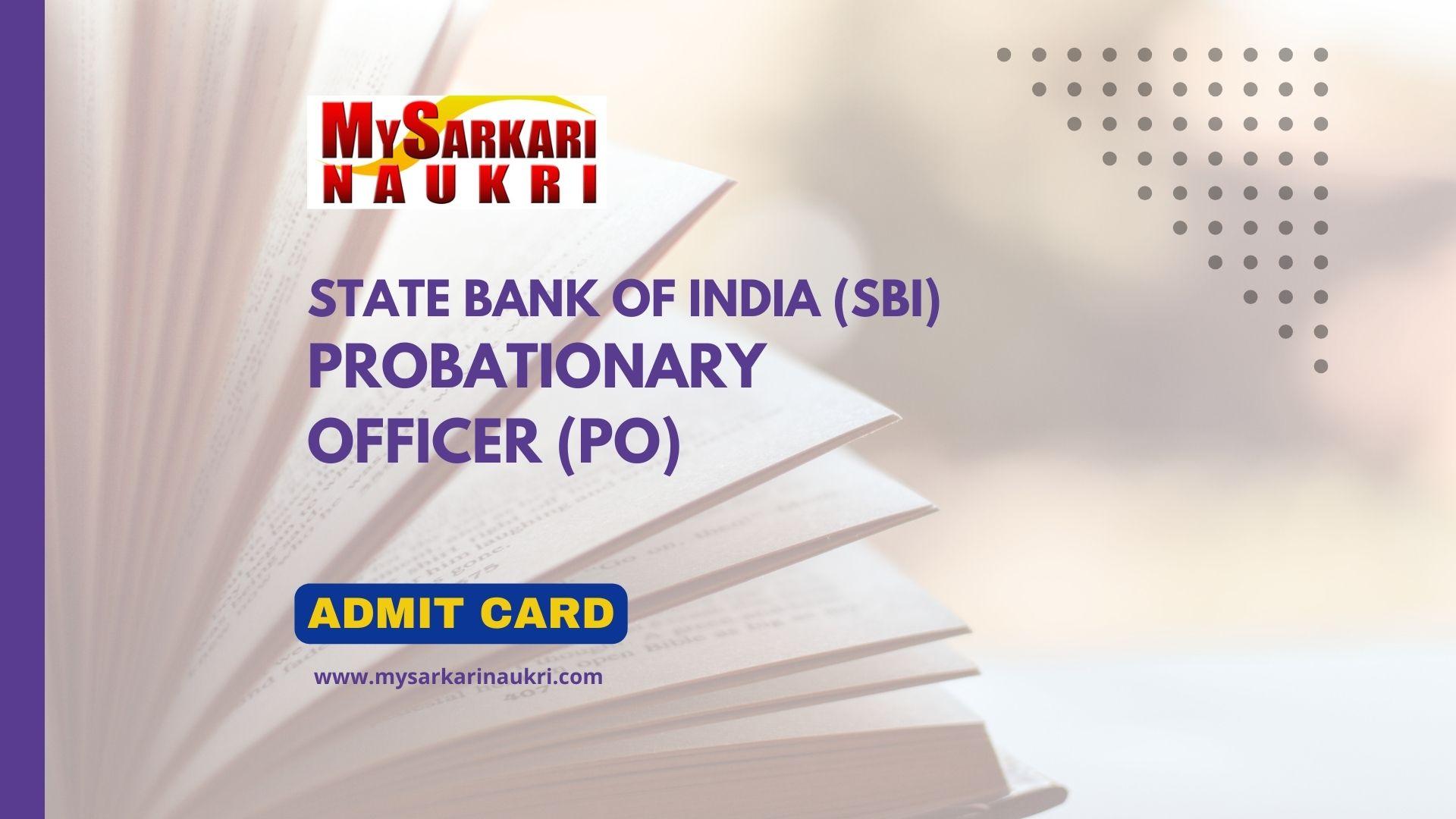 SBI PO Admit Card