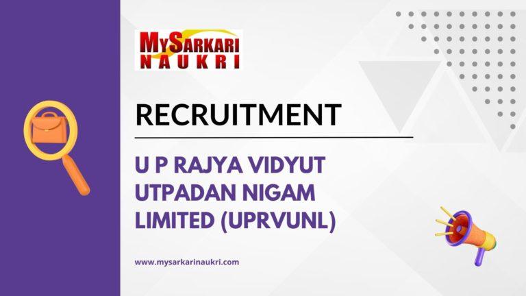 U P Rajya Vidyut Utpadan Nigam Limited (UPRVUNL)