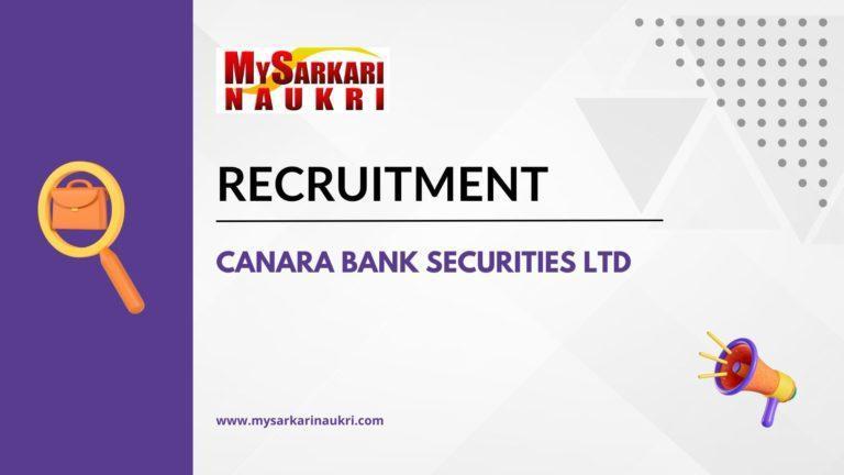 Canara Bank Securities Ltd