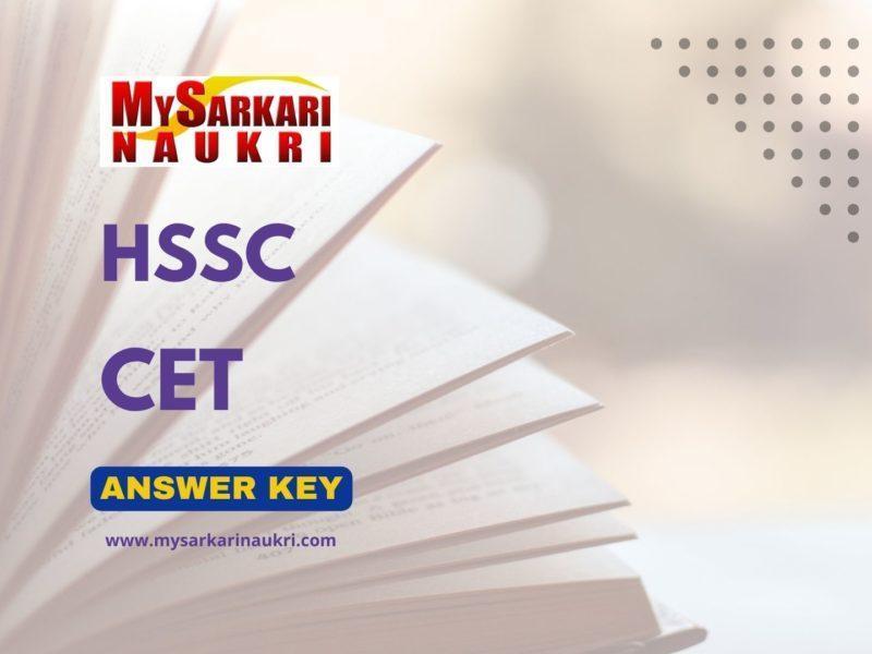 HSSC CET Answer Key