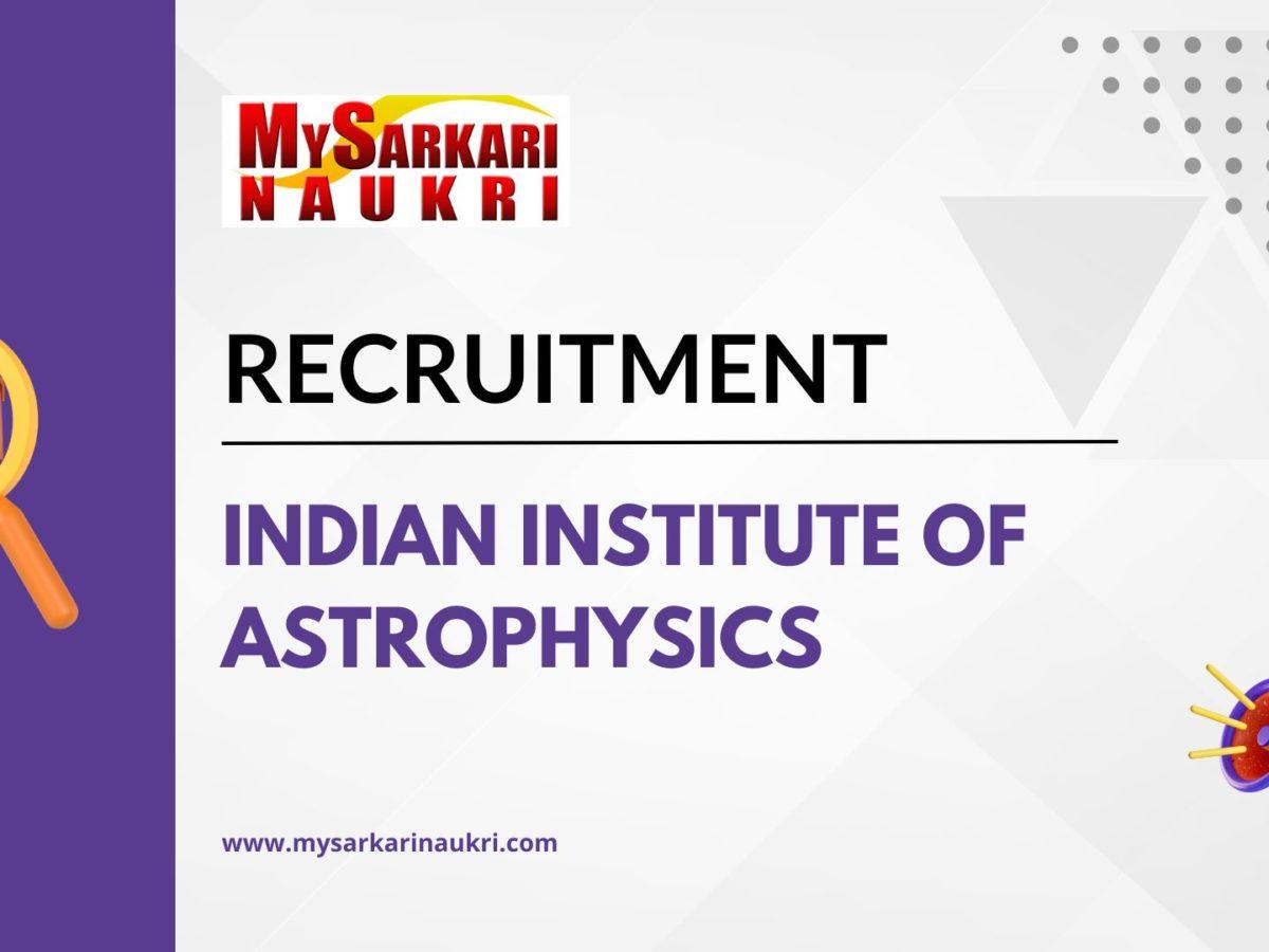 Indian Institute of Astrophysics