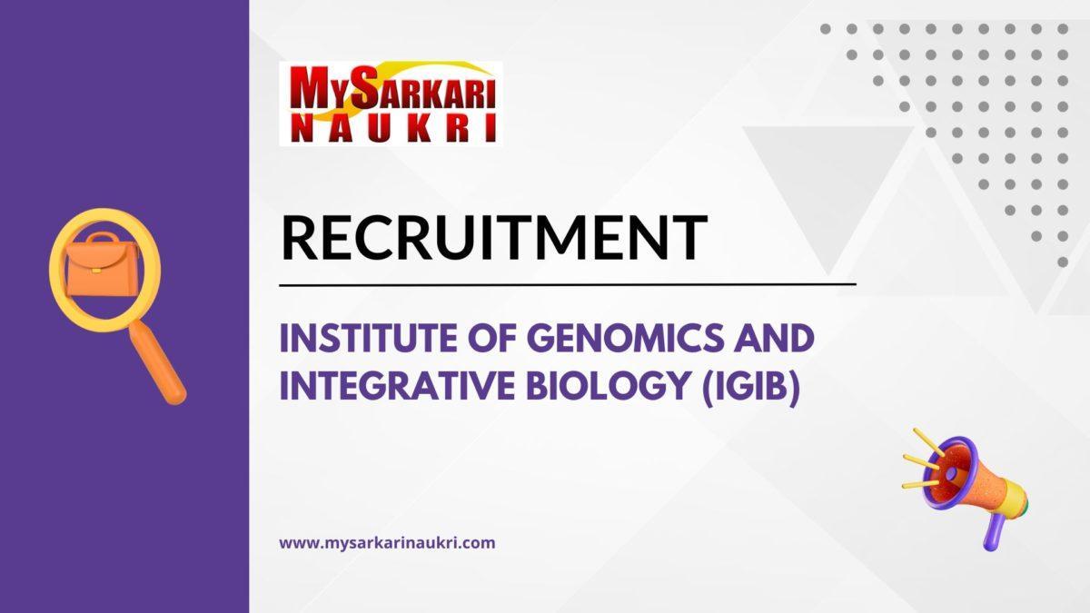 Institute of Genomics and Integrative Biology (IGIB)
