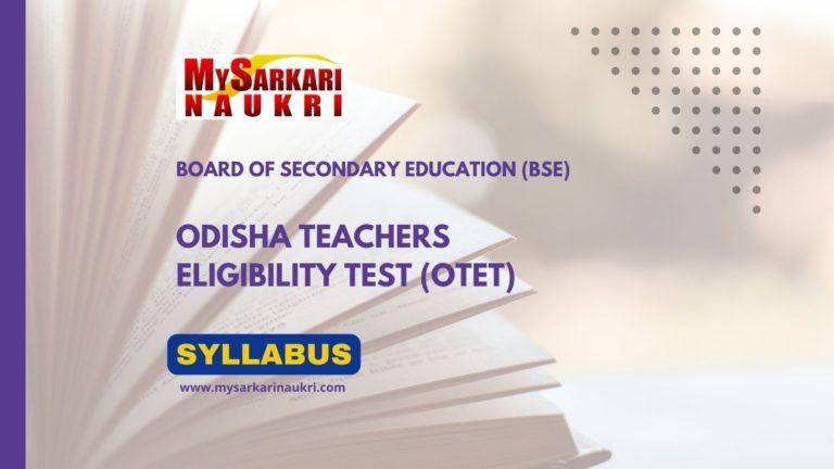 OTET Syllabus