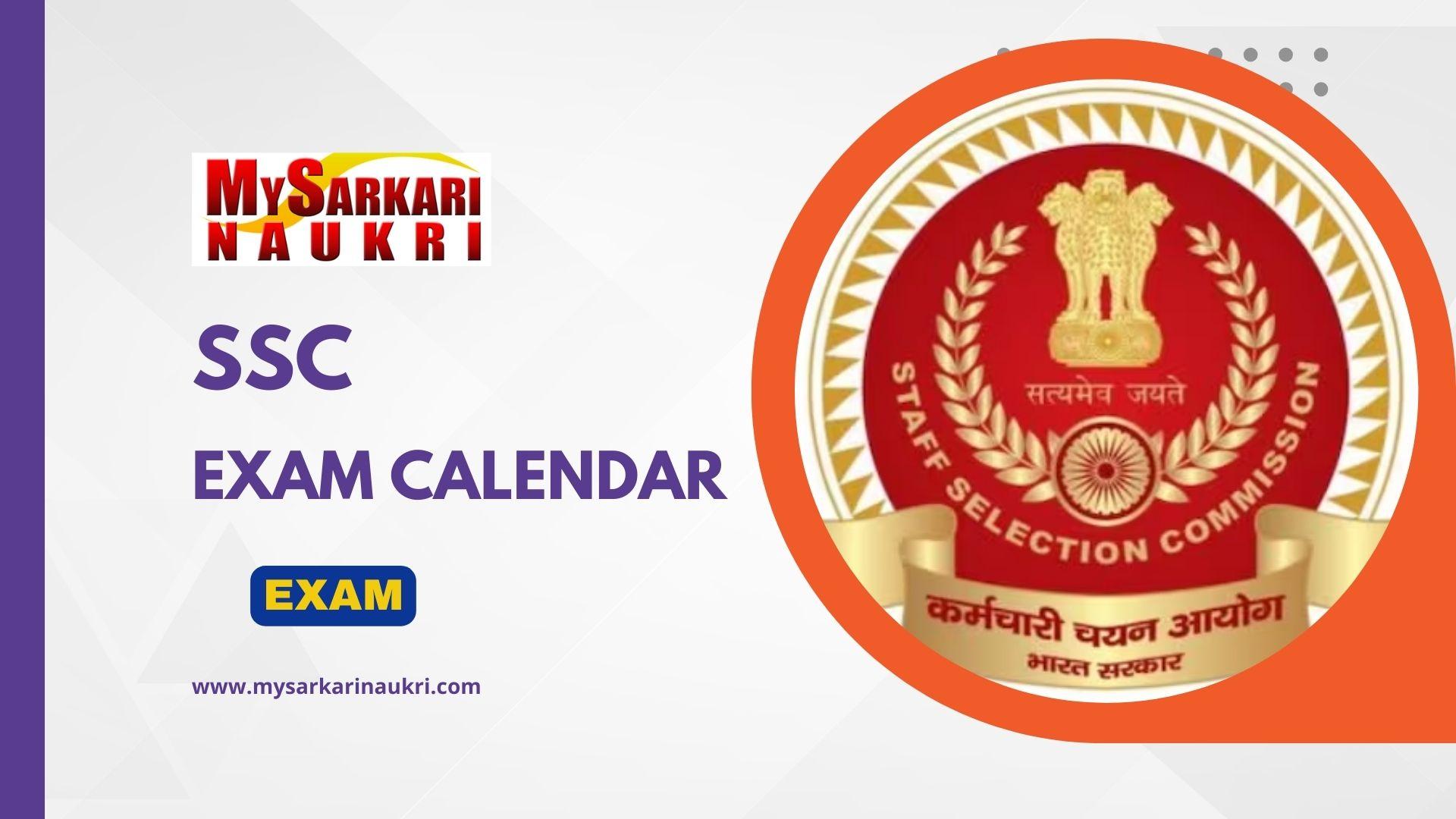 SSC Exam Calendar