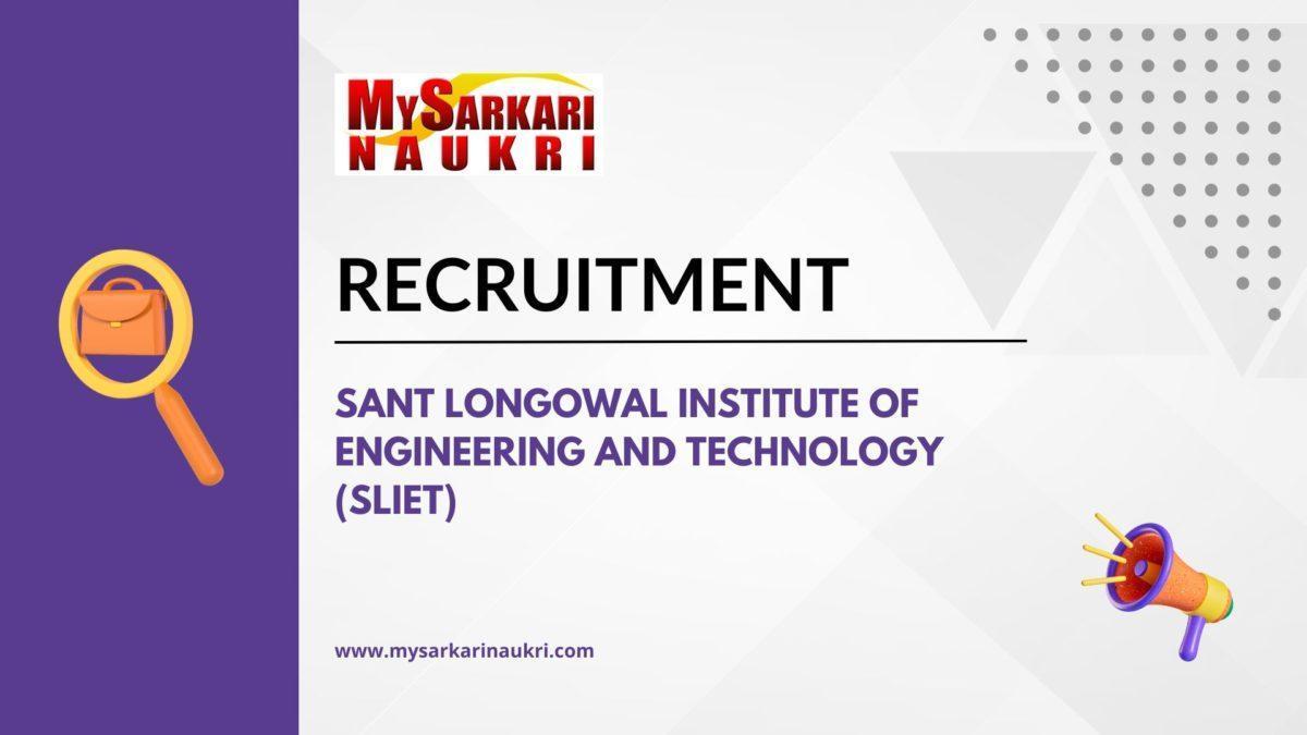 Sant Longowal Institute of Engineering and Technology (SLIET)