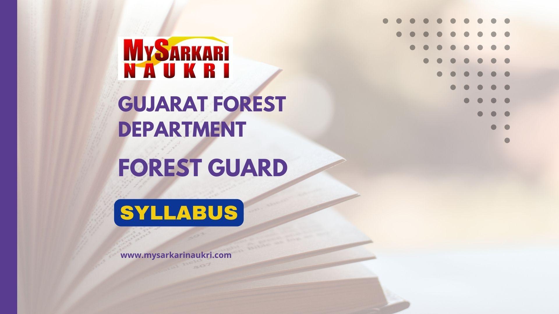 Gujarat Forest Guard Syllabus