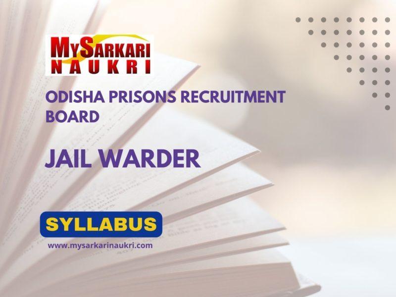 Odisha Jail Warder Syllabus