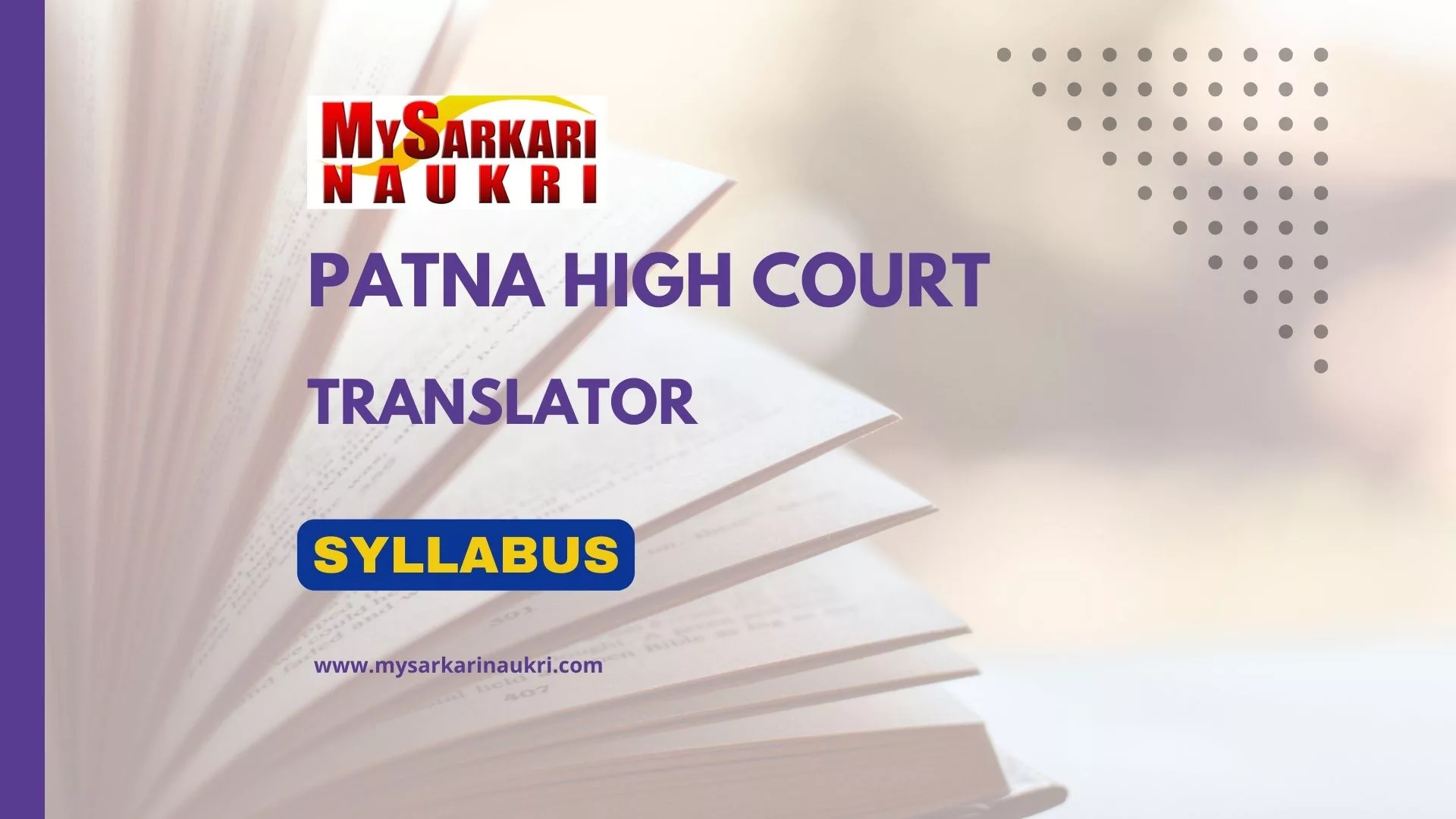 Patna High Court Translator Syllabus