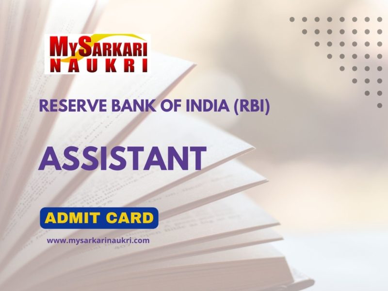 RBI Assistant Admit Card