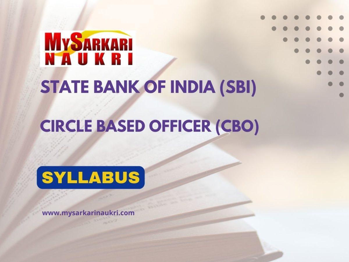 SBI CBO Syllabus