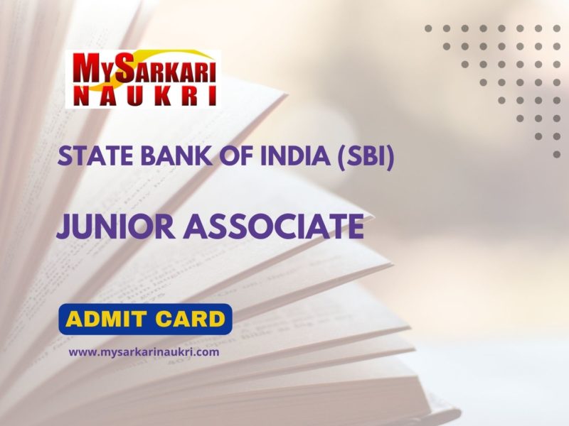 SBI Junior Associate Admit Card