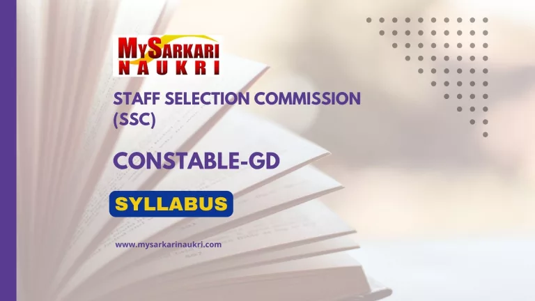 SSC GD Constable Syllabus