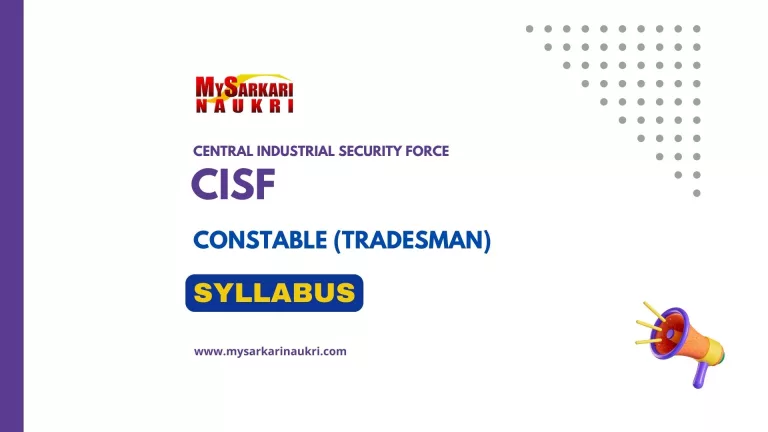 CISF Constable Tradesman Syllabus