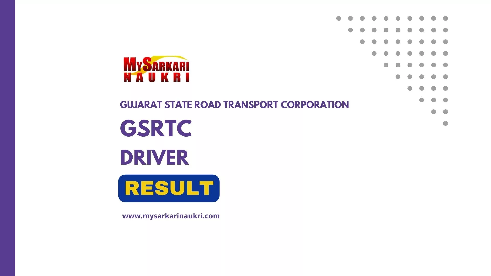 GSRTC Driver Result