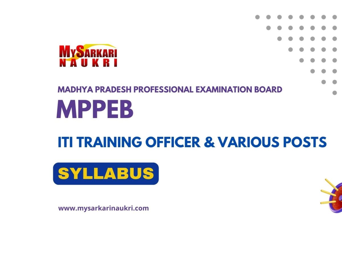 MPPEB ITI Training Officer Syllabus