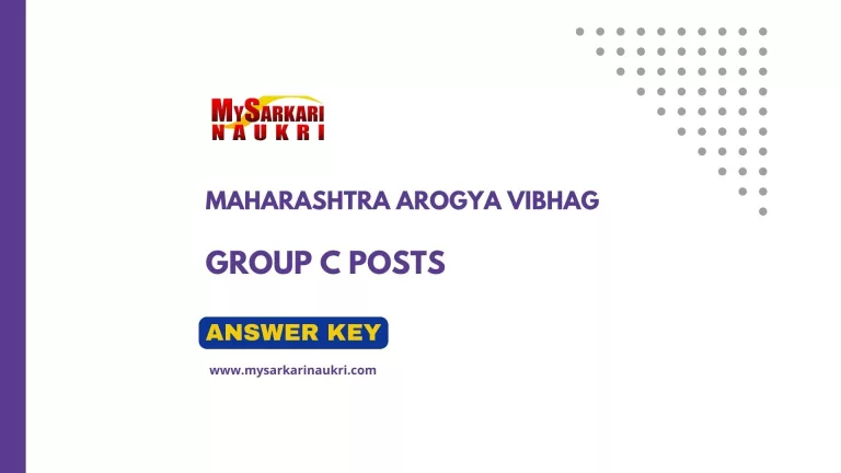 Maharashtra Arogya Vibhag Answer Key