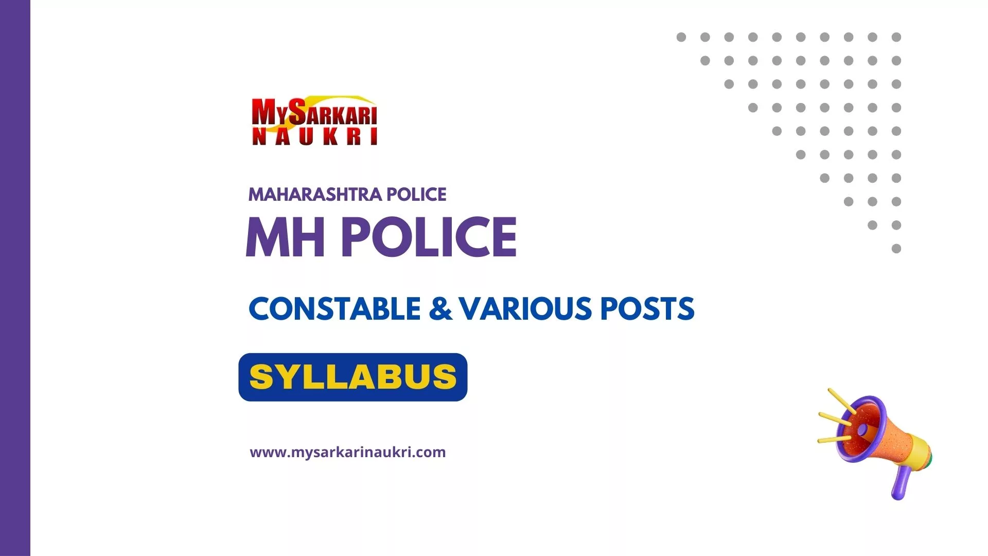 Maharashtra Police Constable Syllabus