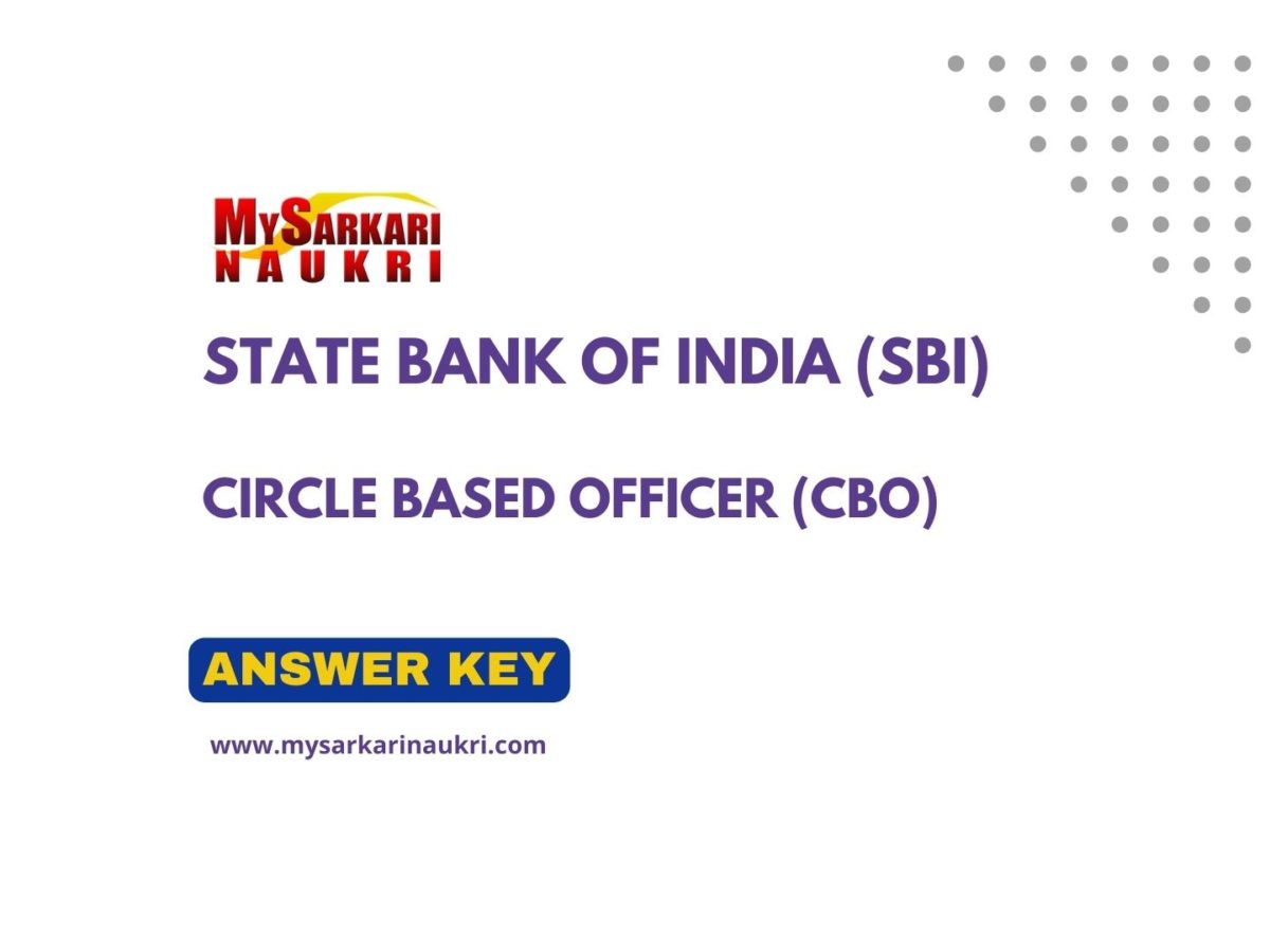 SBI CBO Answer Key