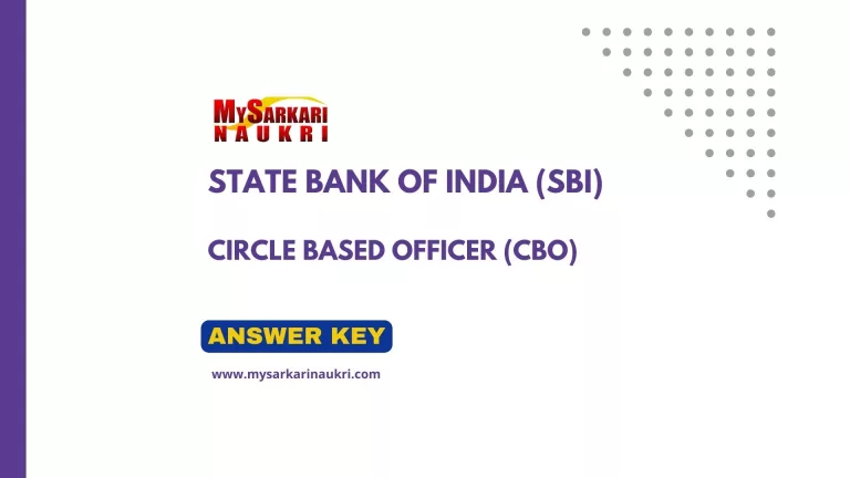 SBI CBO Answer Key