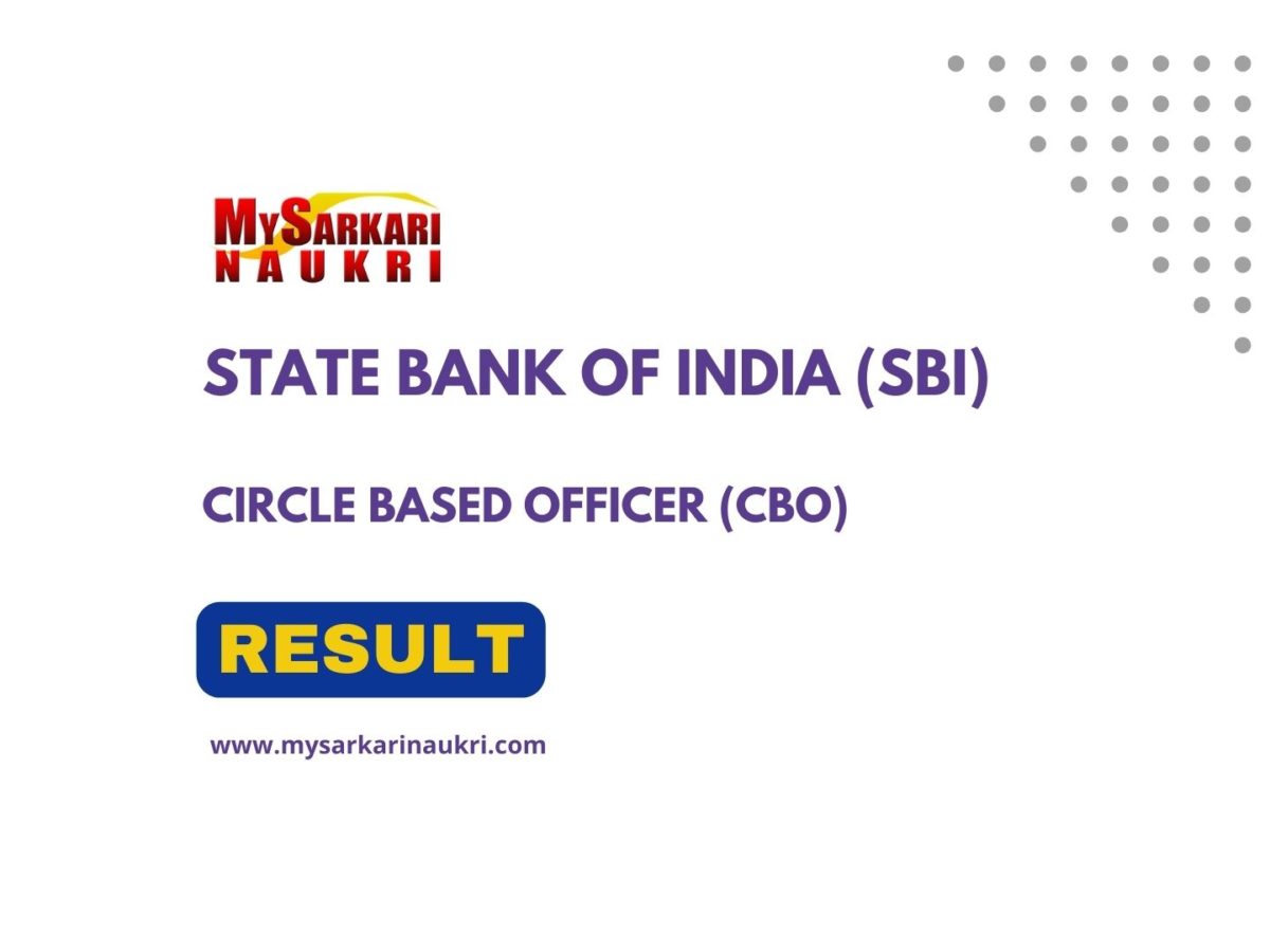 SBI CBO Result