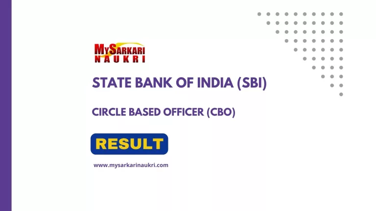 SBI CBO Result