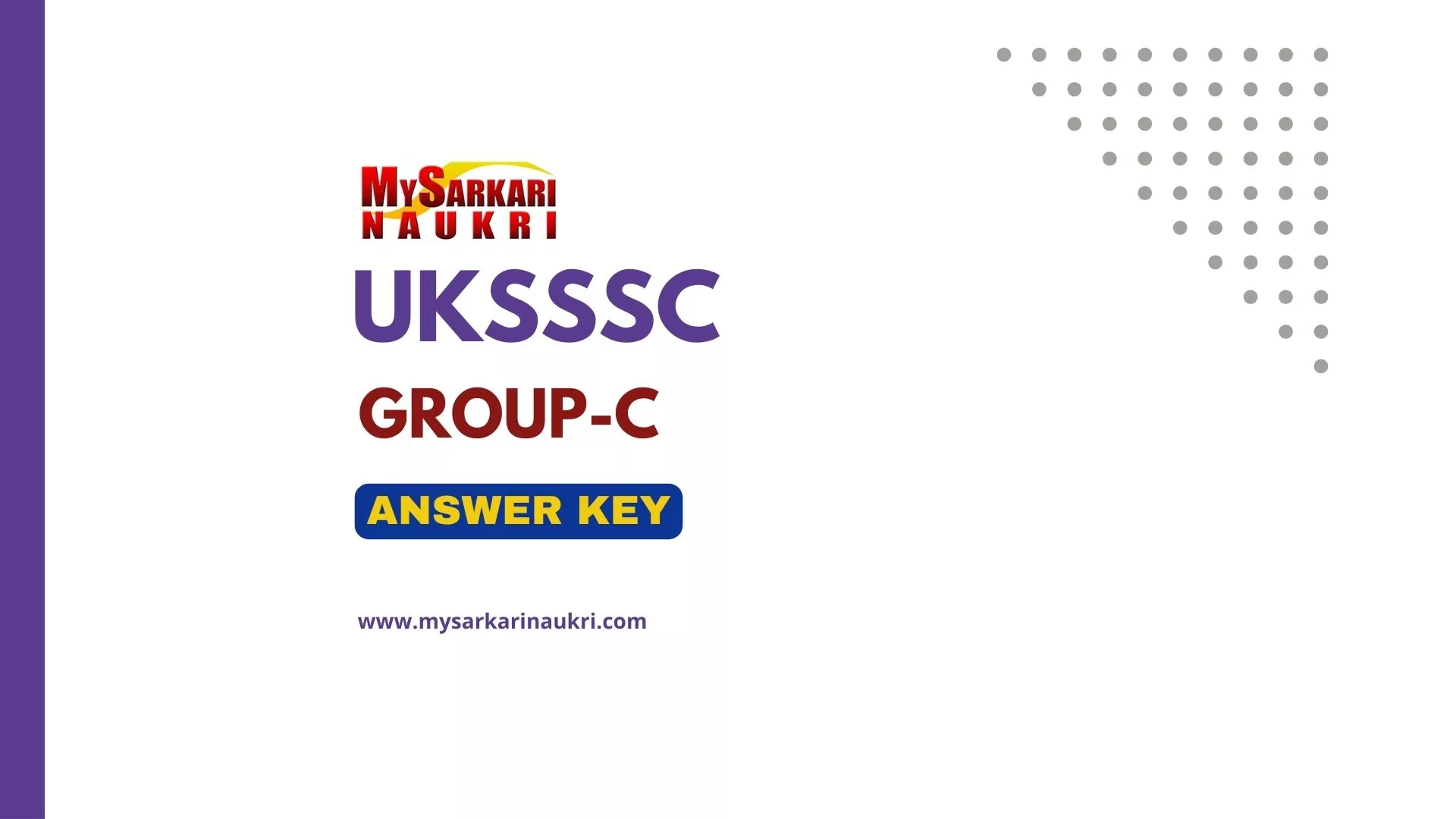 UKSSSC Group C Answer Key