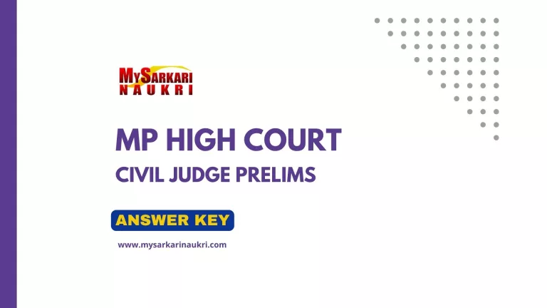 MP High Court Civil Judge Prelims Answer Key