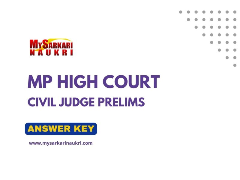 MP High Court Civil Judge Prelims Answer Key