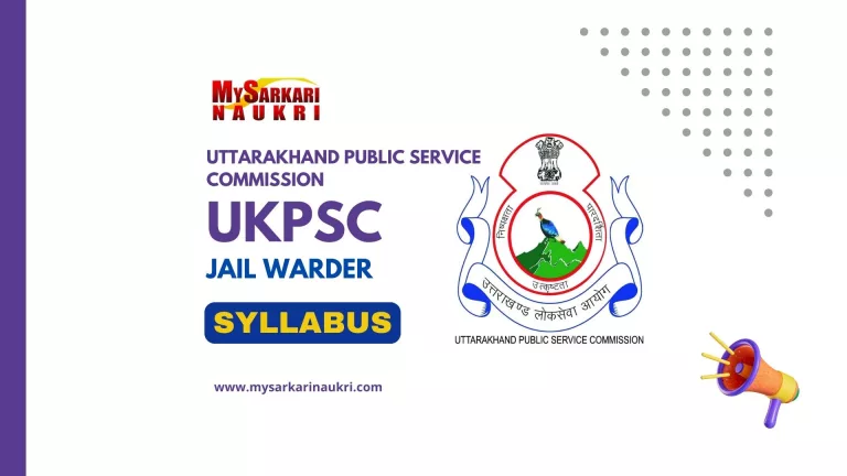 UKPSC Jail Warder Syllabus