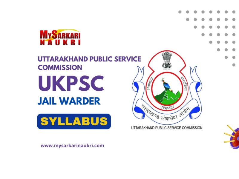 UKPSC Jail Warder Syllabus
