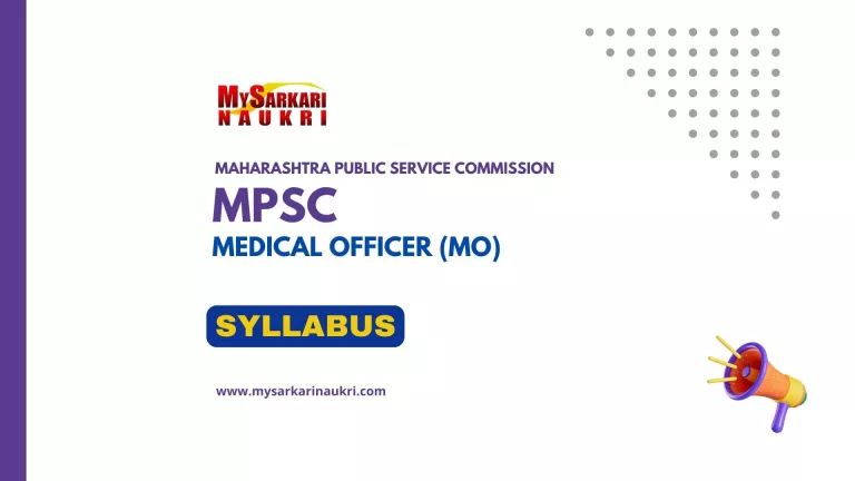 MPSC Medical Officer Syllabus