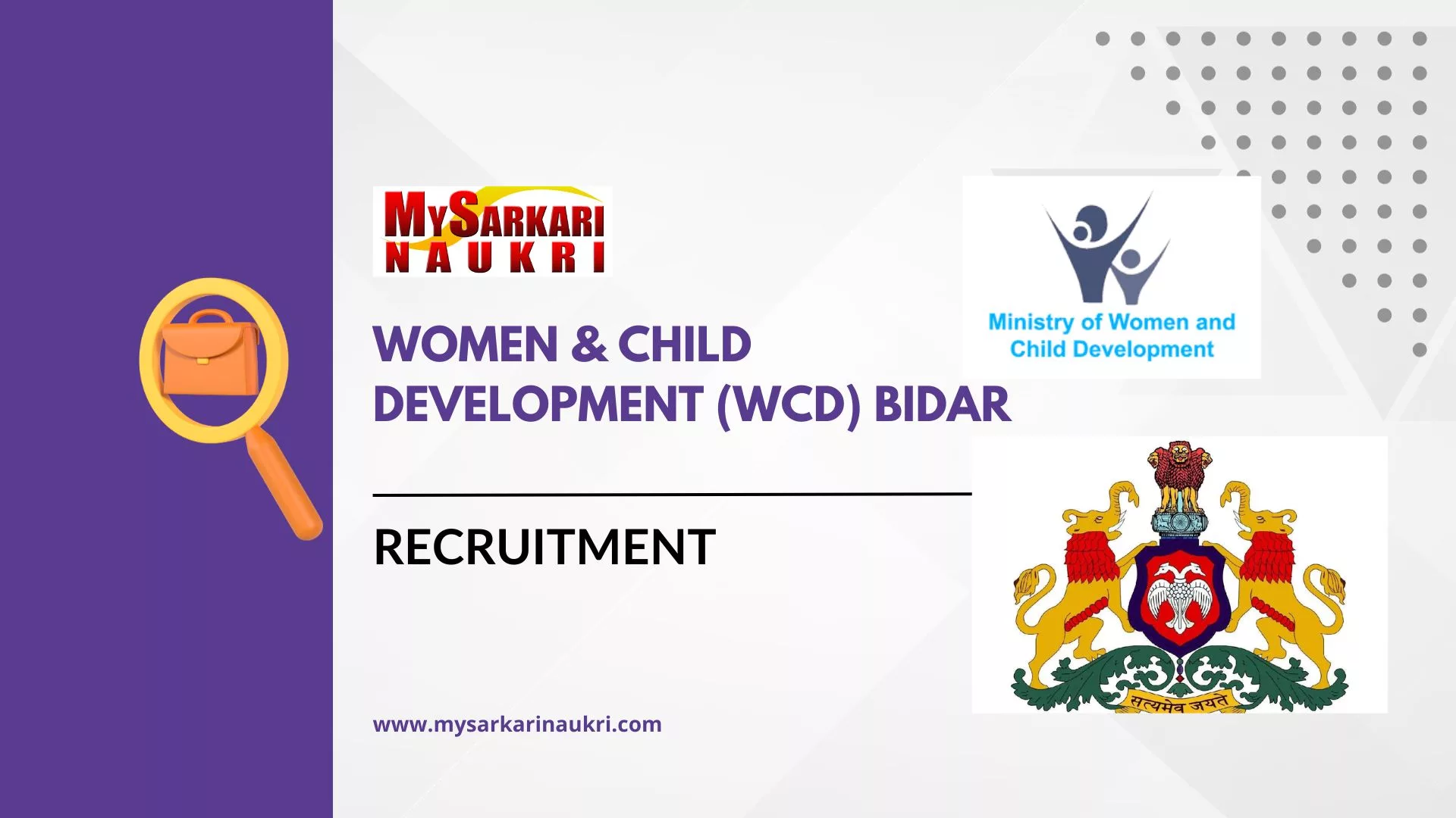 Women & Child Development (WCD) Bidar Recruitment